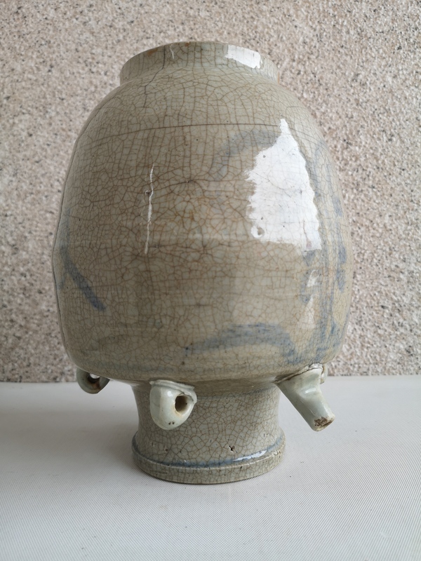 古玩陶瓷青花花卉紋四系罐拍賣,當(dāng)前價(jià)格580元