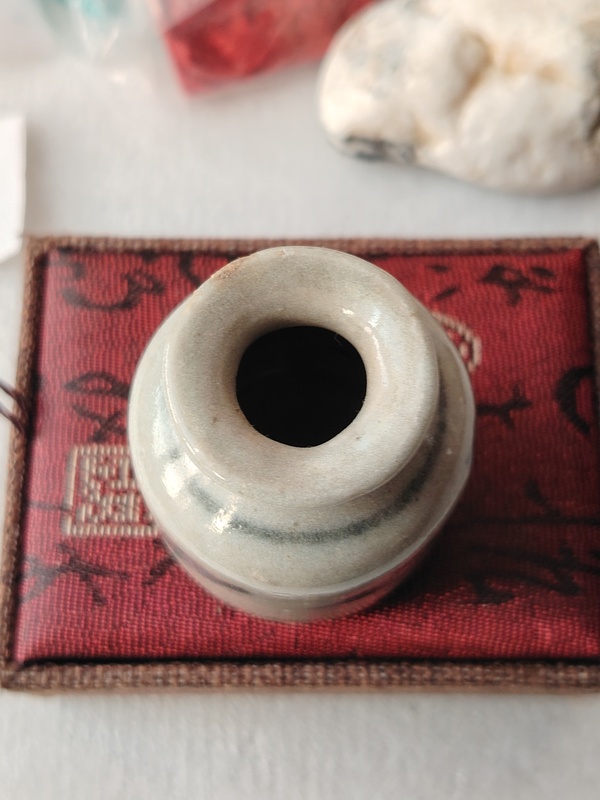古玩陶瓷清山水紋青花水盂拍賣,當前價格188元