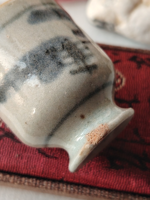 古玩陶瓷清山水紋青花水盂拍賣,當前價格188元