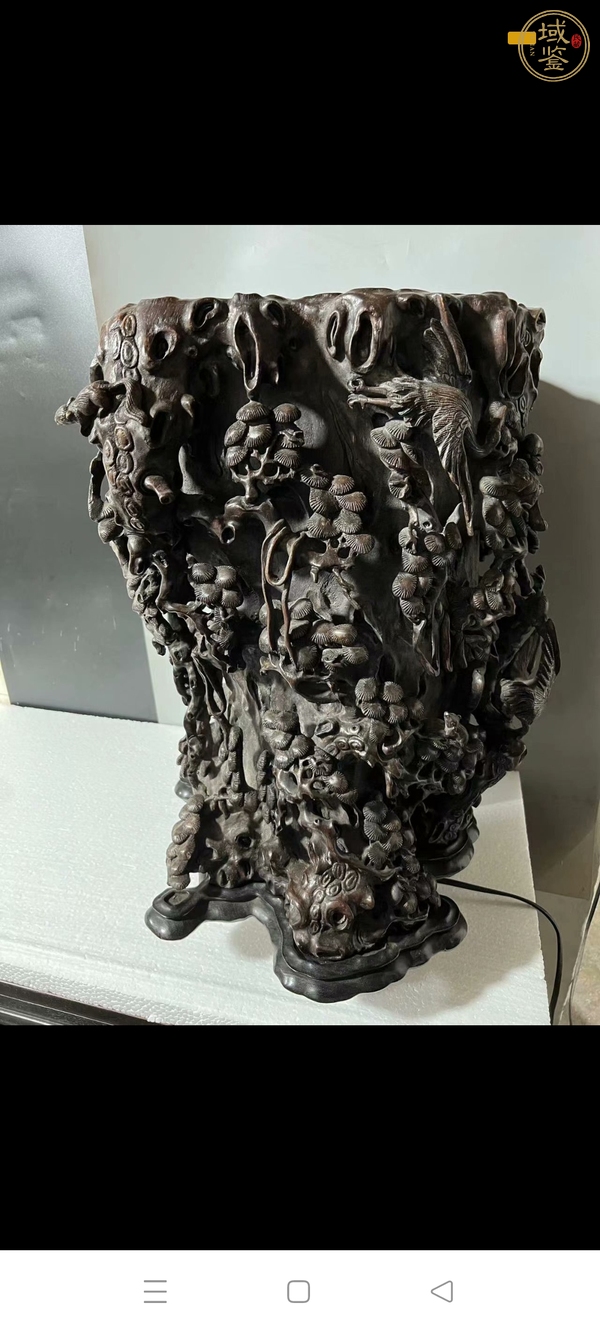 古玩雜項(xiàng)滿雕筆筒真品鑒賞圖