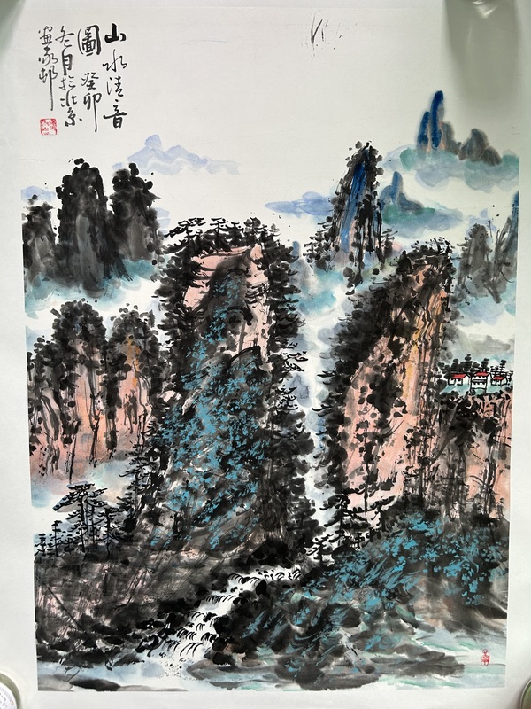 古玩字畫山水拍賣，當(dāng)前價(jià)格358元