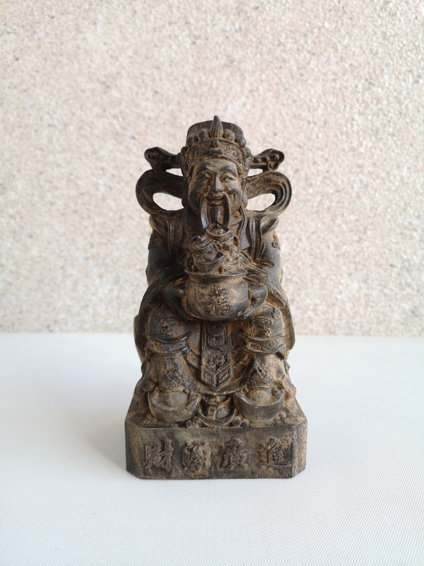 古玩雜項沉香財神拍賣,當前價格1234元