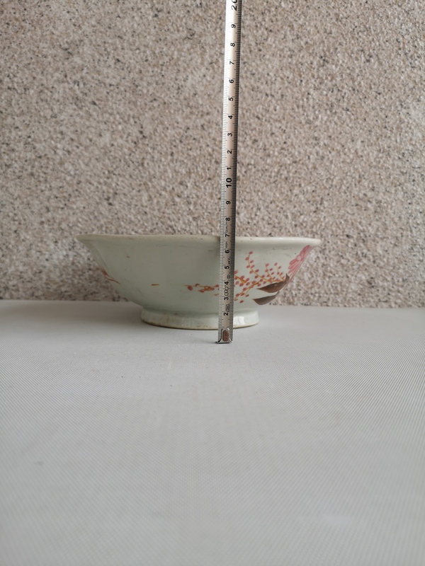古玩陶瓷粉彩花卉紋葵口碗拍賣,當前價格260元