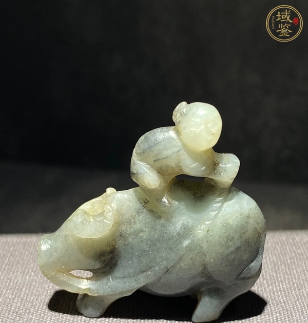 古玩玉器童子牧牛真品鑒賞圖