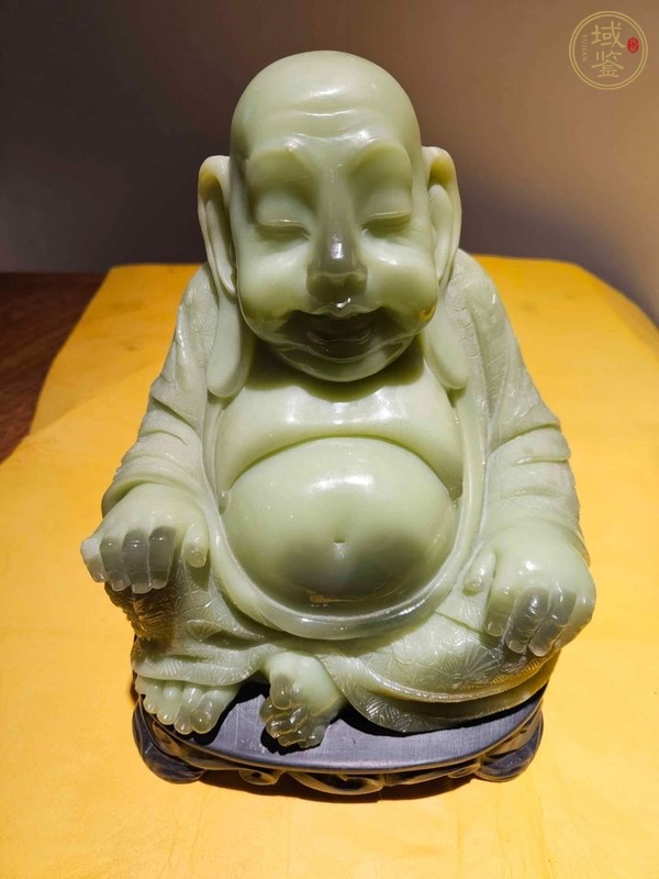 古玩玉器“羅甸玉”雕“佛公”擺件真品鑒賞圖