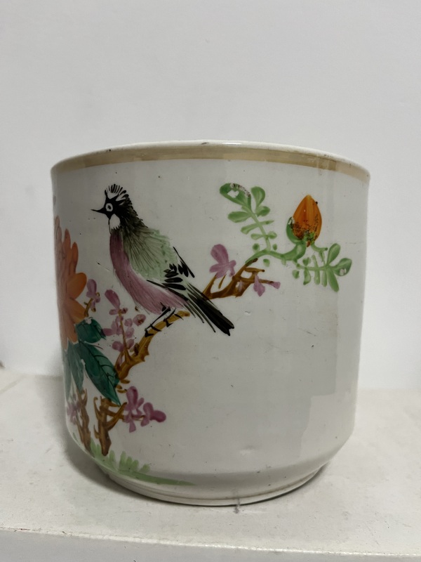 古玩陶瓷民國粉彩花鳥紋香爐拍賣,當前價格1200元