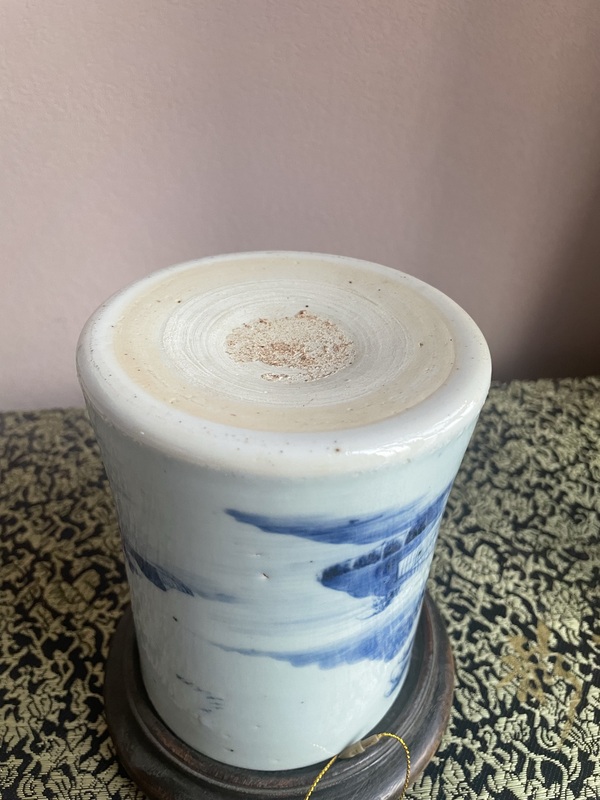 古玩陶瓷山水紋青花筆筒拍賣,當前價格25000元