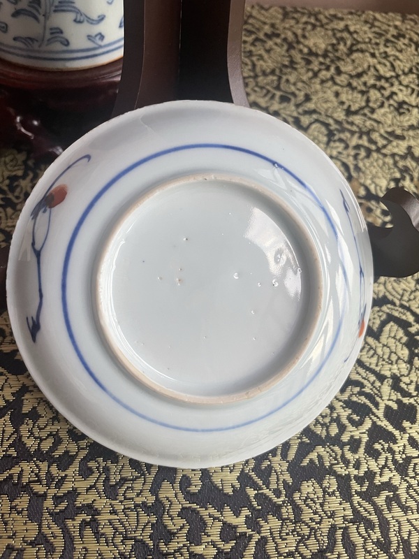 古玩陶瓷青花礬紅西洋人物盤拍賣,當前價格2000元