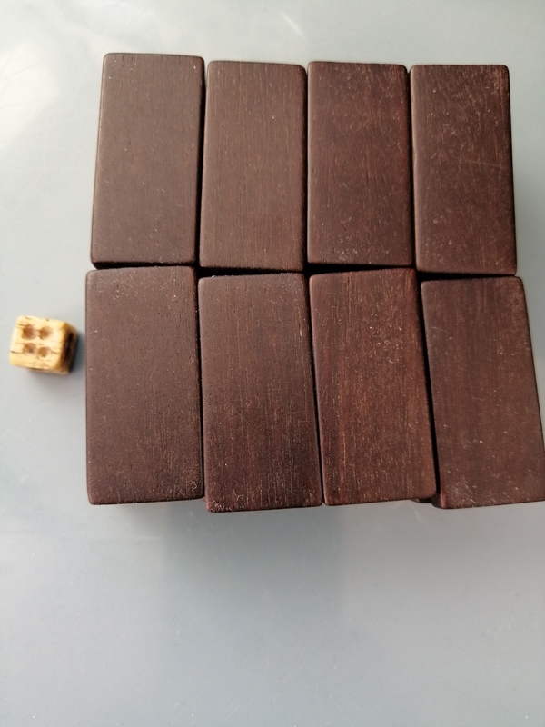古玩雜項晚清烏木牌九拍賣,當前價格1666元
