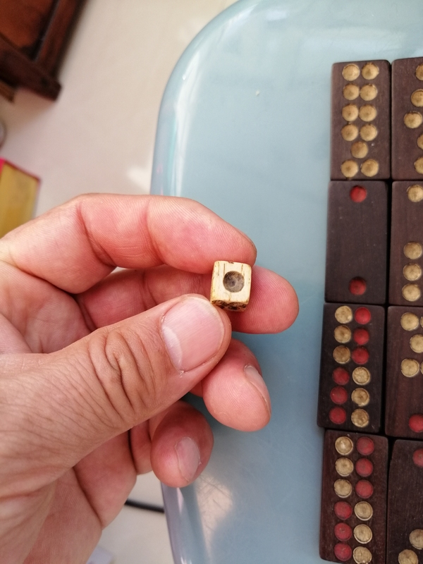 古玩雜項晚清烏木牌九拍賣,當前價格1666元