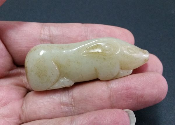 古玩玉器和田玉豬把件拍賣,當前價格480元