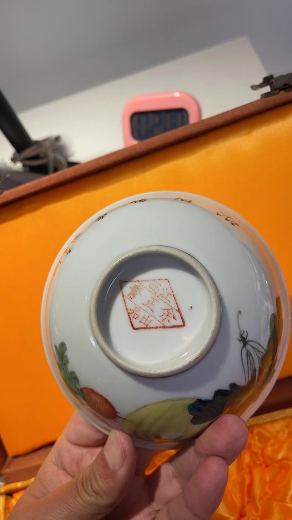 古玩陶瓷名家余正清粉彩清白傳家圖茶碗拍賣,當前價格2200元