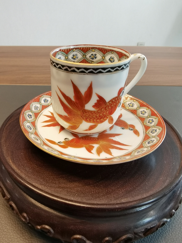 古玩陶瓷金玉滿堂紋杯碟拍賣,當(dāng)前價格650元