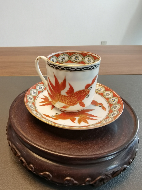 古玩陶瓷金玉滿堂紋杯碟拍賣,當(dāng)前價格650元