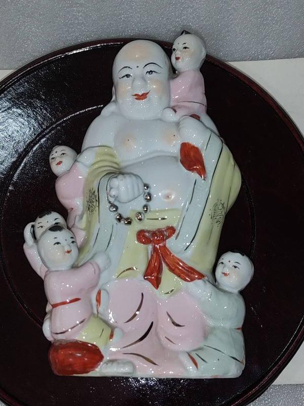 古玩陶瓷五子彌勒佛塑像拍賣,當前價格688元