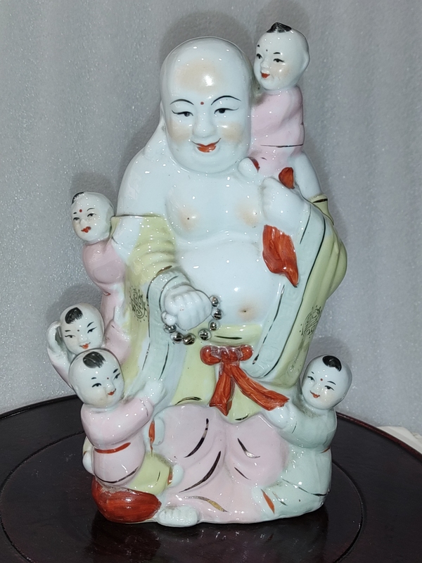 古玩陶瓷五子彌勒佛塑像拍賣,當前價格688元
