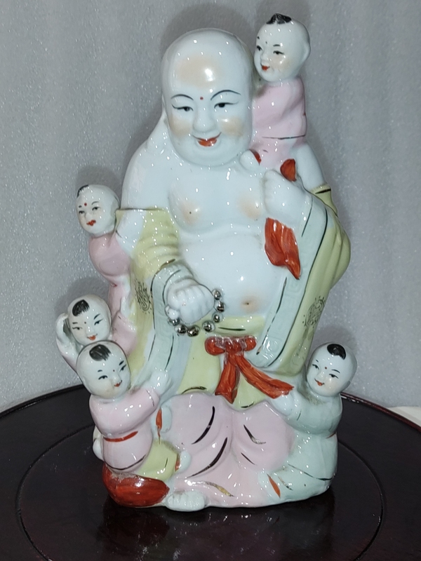 古玩陶瓷五子彌勒佛塑像拍賣,當前價格688元