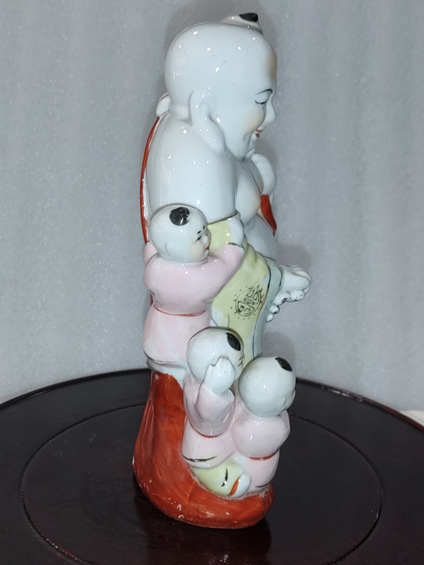 古玩陶瓷五子彌勒佛塑像拍賣,當前價格688元