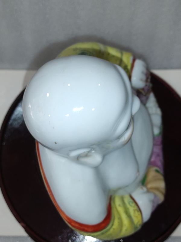 古玩陶瓷粉彩彌勒佛塑像拍賣,當前價格1168元
