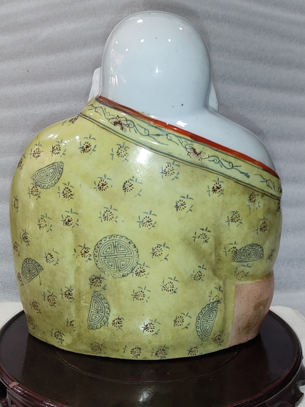 古玩陶瓷粉彩彌勒佛塑像拍賣,當前價格1888元