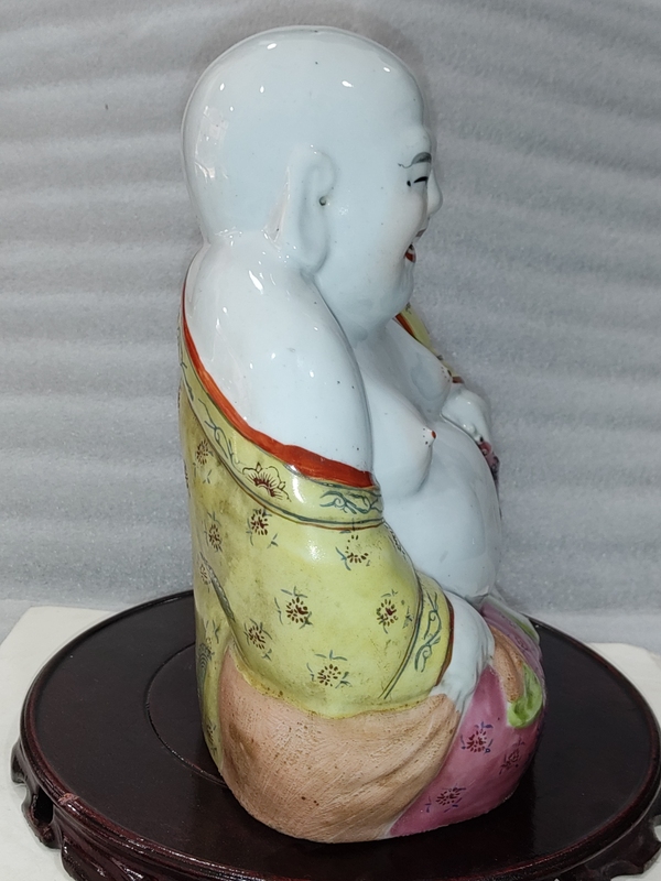 古玩陶瓷粉彩彌勒佛塑像拍賣,當前價格1888元