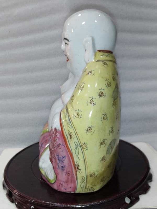 古玩陶瓷粉彩彌勒佛塑像拍賣,當前價格1888元