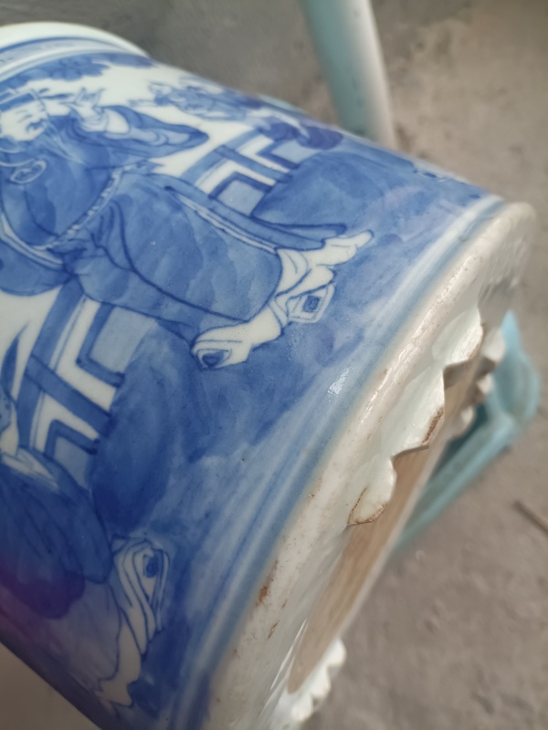 古玩陶瓷青花人物故事三足直筒爐拍賣,當前價格6666元