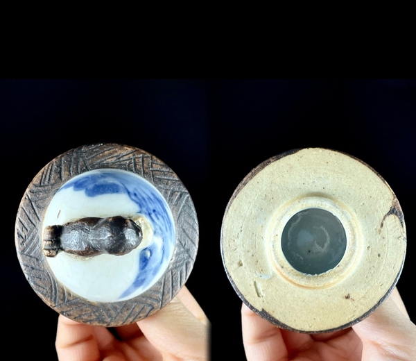 古玩陶瓷哥釉青花山水樓閣紋雞腿瓶拍賣,當(dāng)前價(jià)格3698元