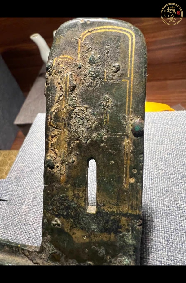 古玩銅器錯(cuò)金青銅戈真品鑒賞圖