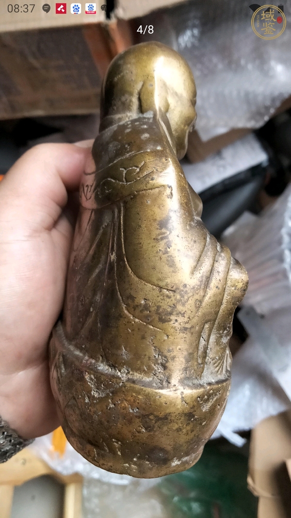 古玩銅器銅彌勒佛真品鑒賞圖