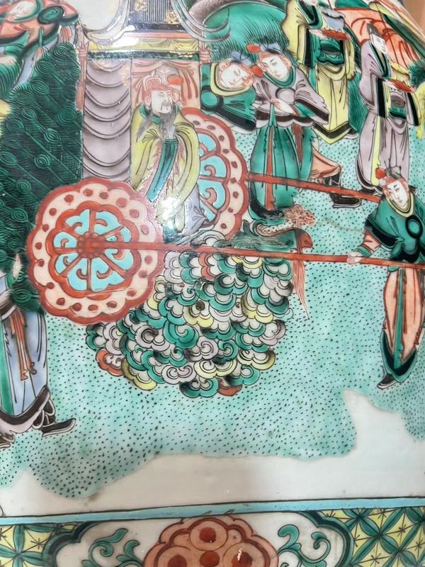 古玩陶瓷五彩人物故事紋卷缸(同類最大缸)拍賣,當前價格158888元