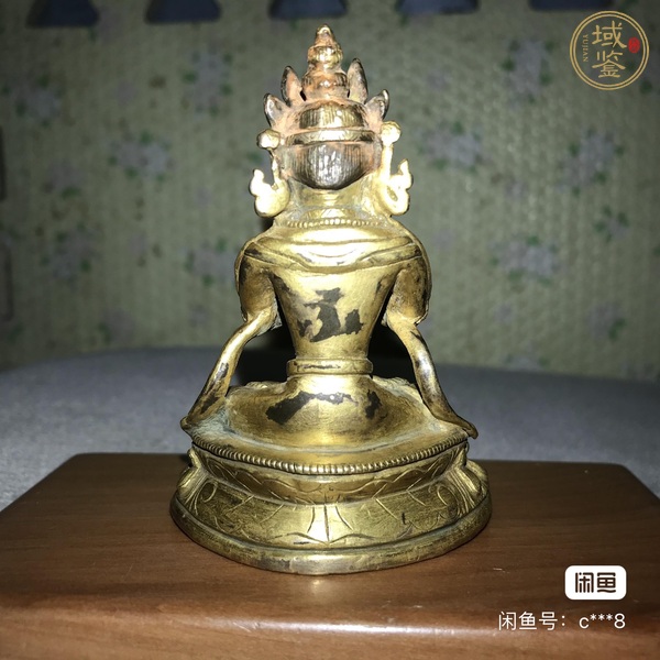 古玩銅器銅鎏金金剛持菩薩真品鑒賞圖