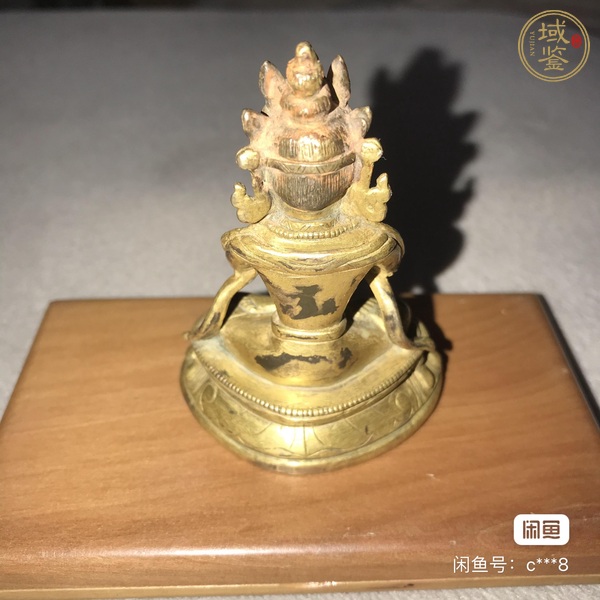 古玩銅器銅鎏金金剛持菩薩真品鑒賞圖