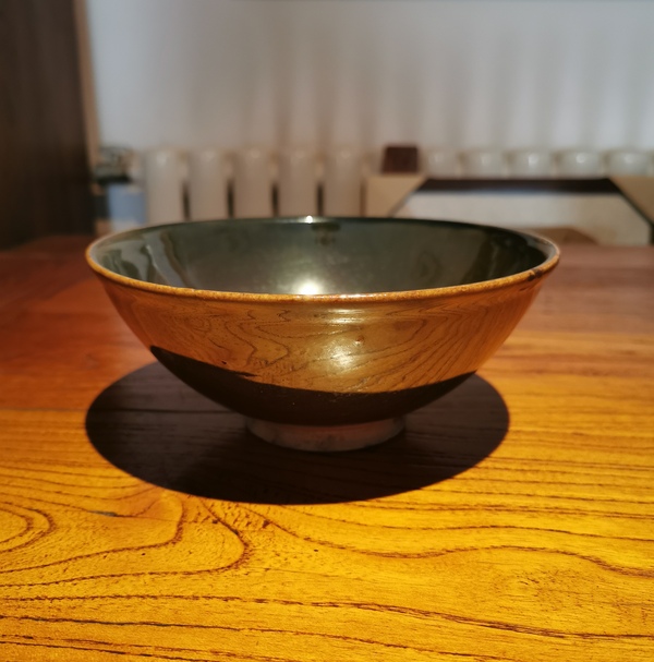 古玩陶瓷元末明初?紫金釉斗笠碗拍賣，當前價格1500元