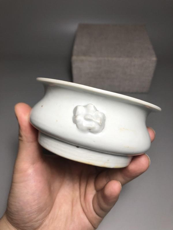 古玩陶瓷德化,白瓷獅耳爐拍賣,當(dāng)前價(jià)格1580元