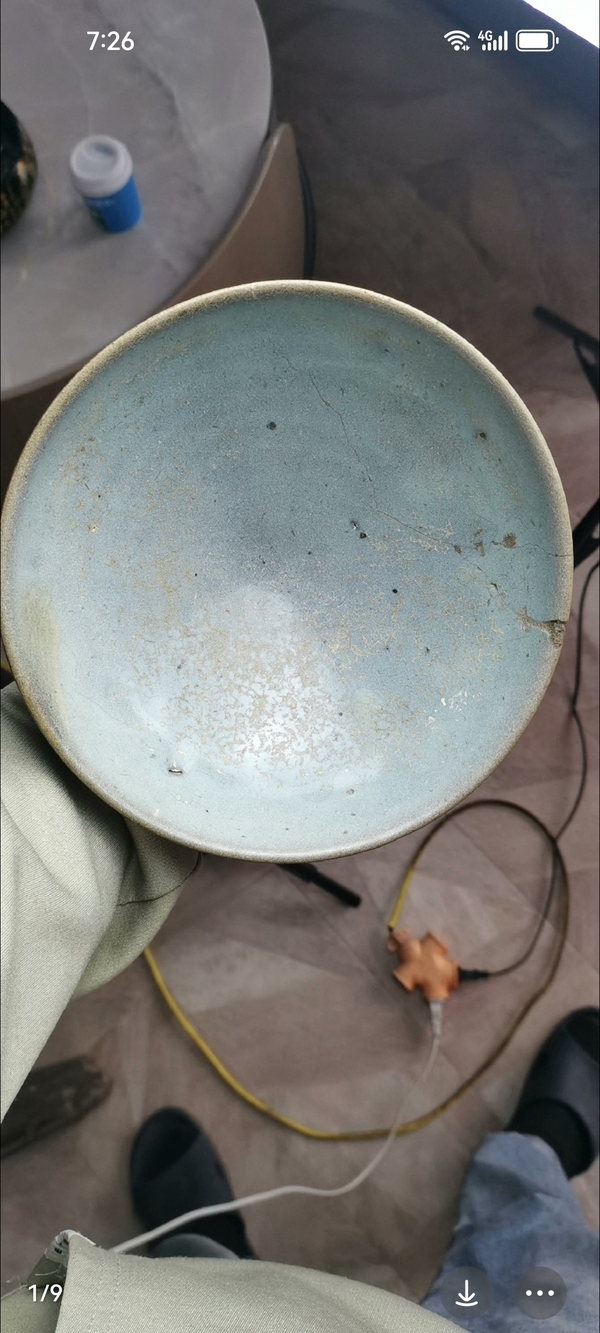 古玩陶瓷鈞窯天藍釉大碗漂亮大氣。金代的大碗。拍賣,當前價格38999元