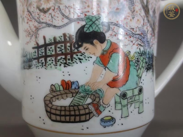 古玩陶瓷70.80年代·粉彩人物紋壺真品鑒賞圖