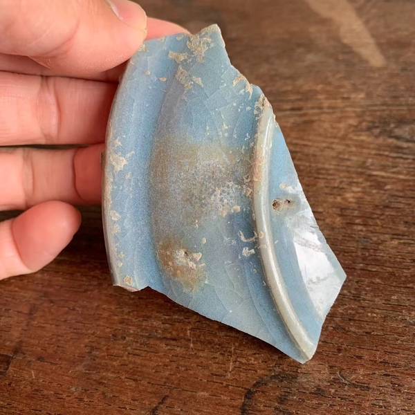 古玩陶瓷館藏級珍品南宋鈞窯天藍釉板沿洗標本拍賣,當前價格1980元