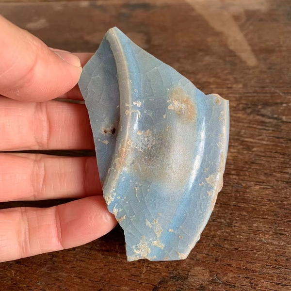 古玩陶瓷館藏級珍品南宋鈞窯天藍釉板沿洗標本拍賣,當前價格1980元