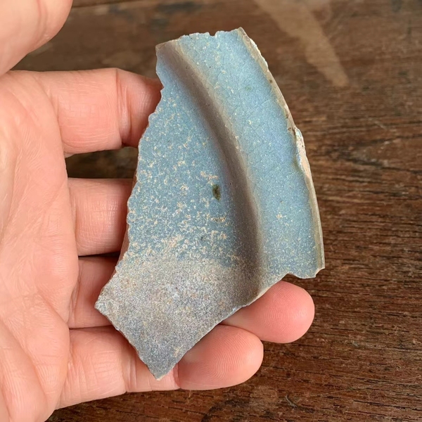 古玩陶瓷館藏級珍品南宋鈞窯天藍釉板沿洗標本拍賣,當前價格1980元