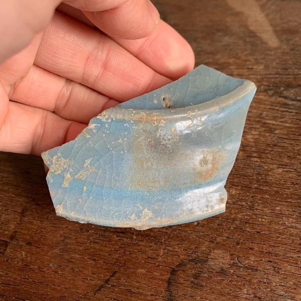 古玩陶瓷館藏級珍品南宋鈞窯天藍釉板沿洗標本拍賣,當前價格1980元