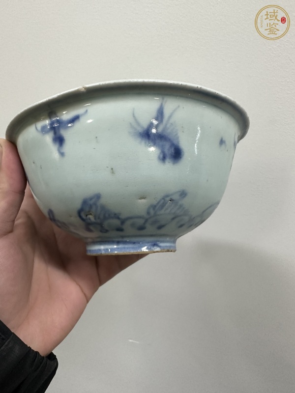 古玩陶瓷明中期青花碗真品鑒賞圖