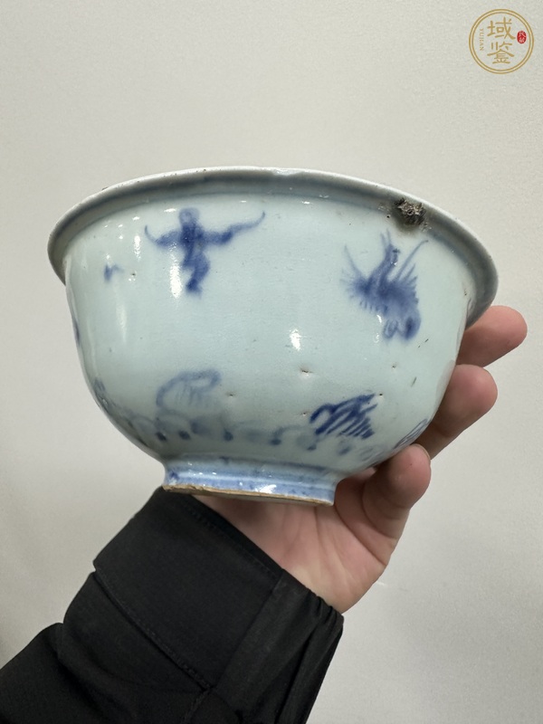 古玩陶瓷明中期青花碗真品鑒賞圖