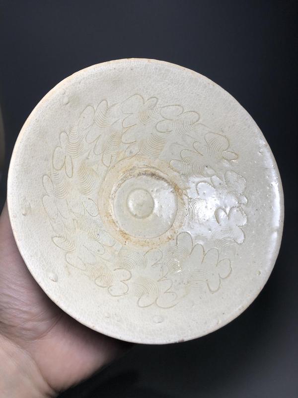 古玩陶瓷宋元青白釉云氣紋斗笠碗(已保真)拍賣(mài),當(dāng)前價(jià)格2880元