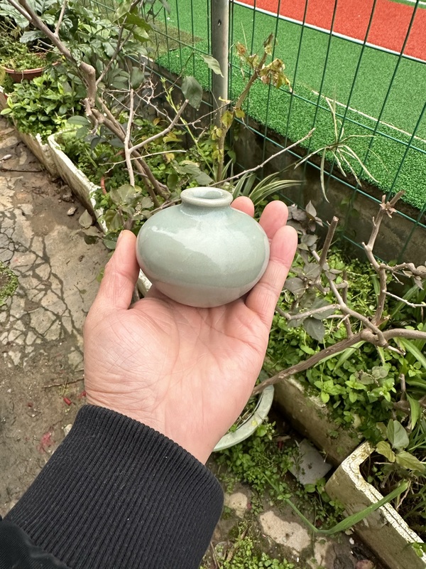 古玩陶瓷元代龍泉青瓷水盂(館藏級精品)拍賣,當前價格6800元
