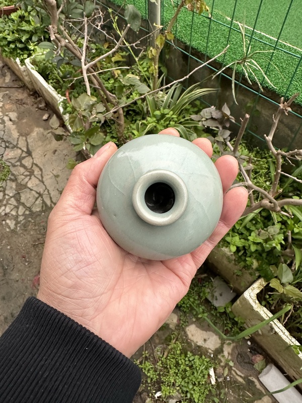 古玩陶瓷元代龍泉青瓷水盂(館藏級精品)拍賣,當前價格6800元