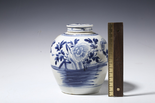 古玩陶瓷清中·青花花卉紋蓋罐拍賣，當前價格1725元