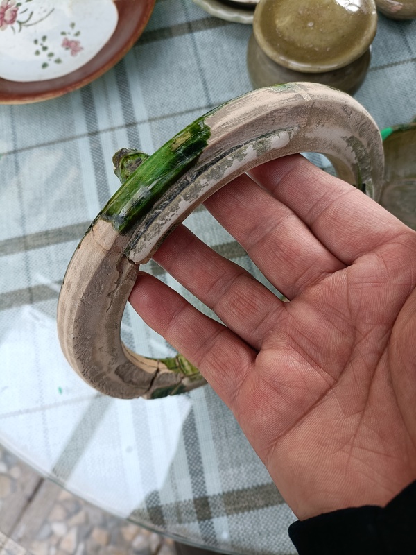 古玩陶瓷唐宋綠釉支圈拍賣,當前價格299元