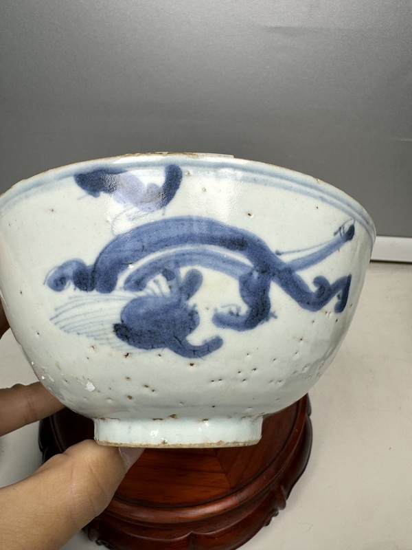 古玩陶瓷摩羯龍紋青花碗拍賣,當(dāng)前價(jià)格2600元