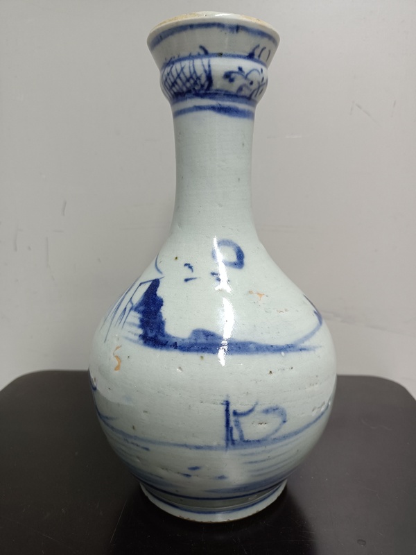 古玩陶瓷青花蒜頭瓶拍賣,當前價格6888元